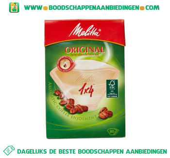 Melitta Original koffiefilterzakjes 1 x 4 aanbieding