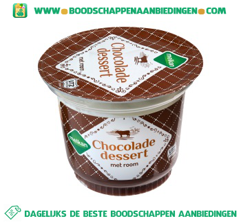 Melkan Chocoladedessert met room aanbieding