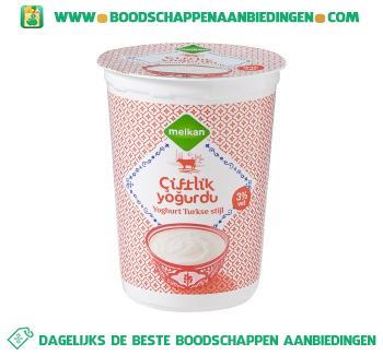 Melkan Ciftlik yoghurt Turkse stijl aanbieding