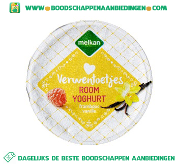 Roomyoghurt framboos en vanille aanbieding