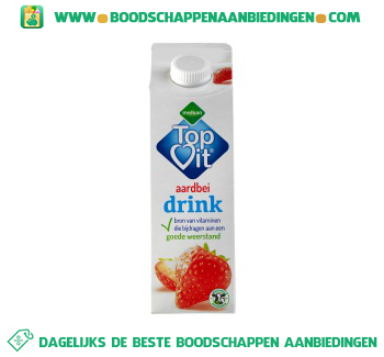 Melkan Topvit aardbei drink aanbieding