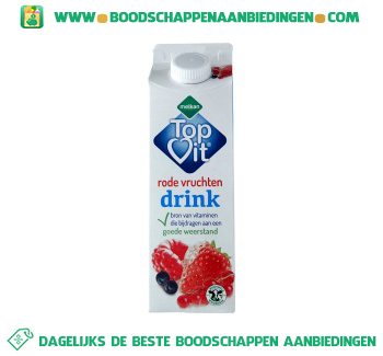 Melkan Topvit rode vruchten drink aanbieding