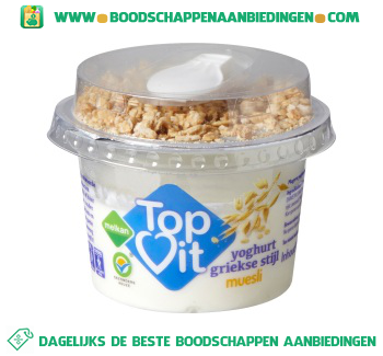 Melkan Topvit yoghurt grieks muesli aanbieding