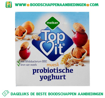 Melkan Topvit yoghurt muesli 4-pak aanbieding