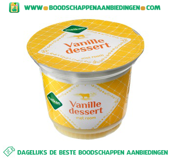 Vanilledessert met room aanbieding