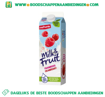 Melkunie Milk & Fruit framboos/cranberry aanbieding