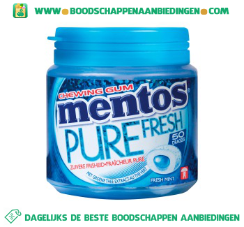 Mentos Chewing gum pure fresh freshmint aanbieding