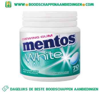 Mentos Chewing gum white greenmint aanbieding