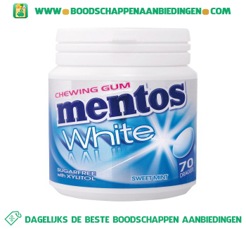 Mentos Chewing gum white sweetmint aanbieding