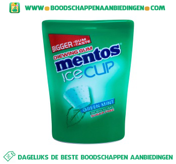Mentos Gum ice cup greenmint aanbieding