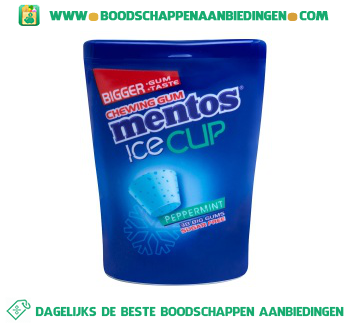 Mentos Gum ice cup peppermint aanbieding