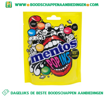 Mentos Popins fruit aanbieding