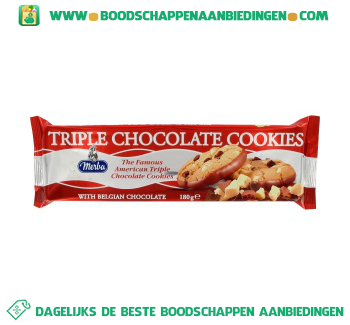 Triple chocolate cookies aanbieding