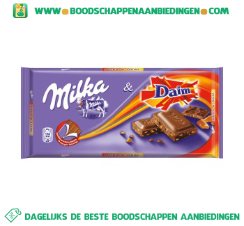 Milka Chocoladereep Daim aanbieding