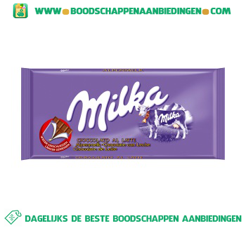 Milka Chocoladereep alpenmelk aanbieding