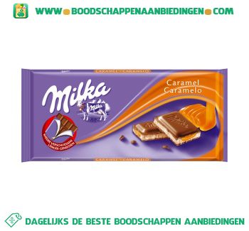 Chocoladereep caramel aanbieding