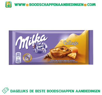 Milka Chocoladereep caramel fudge aanbieding