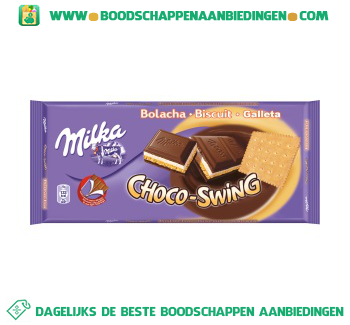 Milka Chocoladereep choco swing aanbieding