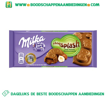 Milka Chocoladereep chocosplash hazelnoot aanbieding