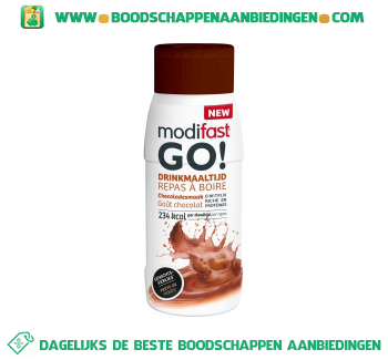 Modifast Go drink chocolade aanbieding