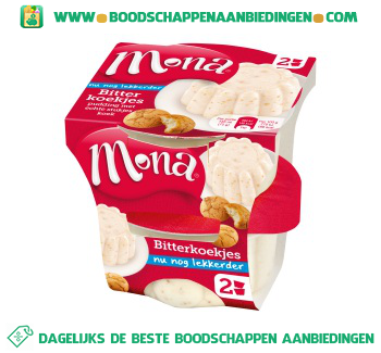 Mona Bitterkoekjes pudding aanbieding