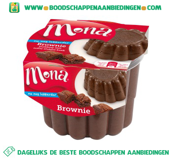 Mona Brownie pudding aanbieding