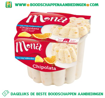 Mona Chipolatapudding aanbieding