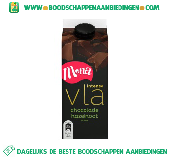 Intense vla chocolade hazelnoot aanbieding