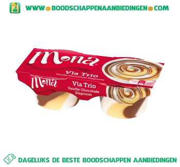 Vla trio vanille chocolade slagroom aanbieding