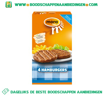 Mora Hamburgers aanbieding