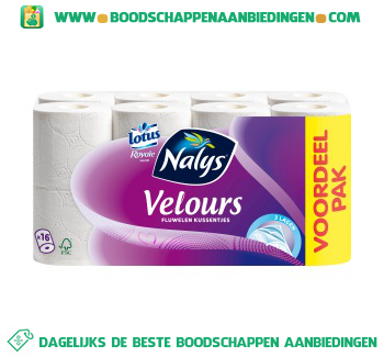 Toiletpapier velours aanbieding