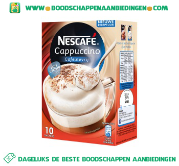 Nescafé Cappuccino cafeïnevrij aanbieding