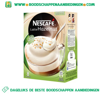 Latte hazelnoot aanbieding