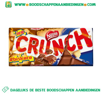 Crunch tablet biscuit aanbieding