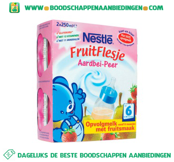 Nestlé Fruitflesje aardbei-peer aanbieding