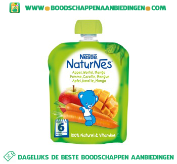 Nestlé Naturnes appel wortel mango aanbieding