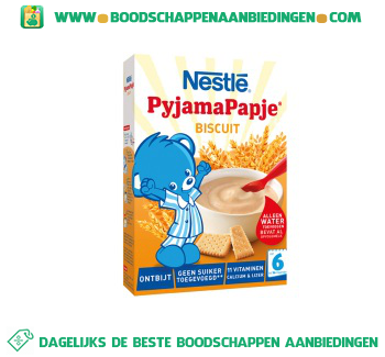 Nestlé Pyjamapapje ontbijt biscuit vanaf 6 mnd aanbieding