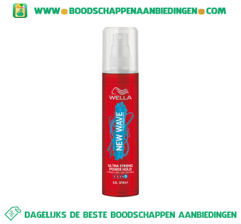 New Wave Ultra strong power hold gel spray aanbieding