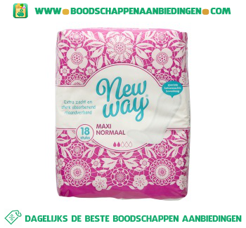 New Way Maxi maandverband normaal aanbieding