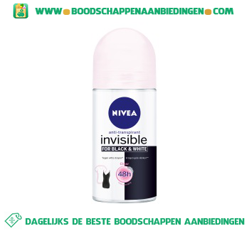 Nivea Deoroller black&white aanbieding