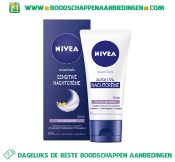 Nivea Sensitive nachtcreme aanbieding