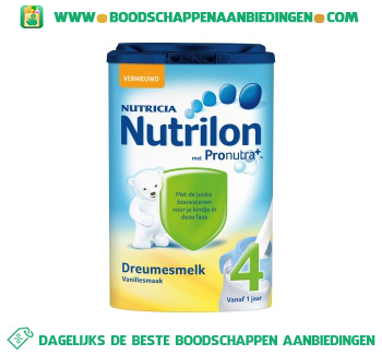 Nutrilon Dreumes groeimelk vanille 4 aanbieding