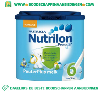 Nutrilon Peuter plus groeimelk 6 aanbieding