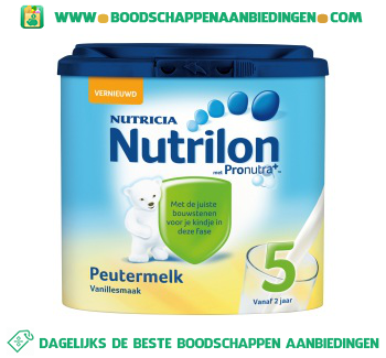 Nutrilon Peutermelk 5 vanille aanbieding