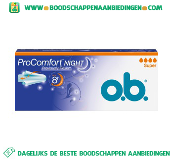 O.B. Tampons comfort night super aanbieding