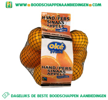 Hand/perssinaasappels aanbieding