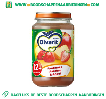 Olvarit 12m02 fruitmoesje aardbei & appel aanbieding