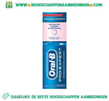 Oral-B Pro-expert gevoelige tanden & whitening tandpasta aanbieding