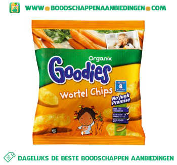 Organix Goodies wortel chips aanbieding