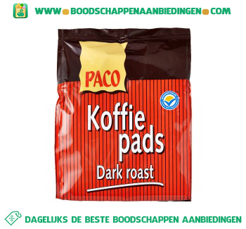 Paco Koffiepads dark roast aanbieding